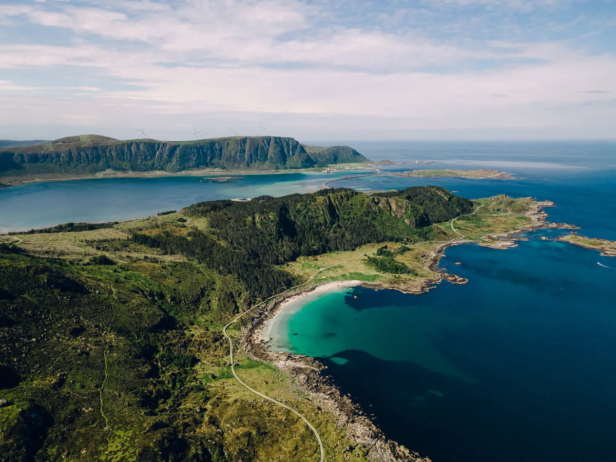 Aerial view of the Nordøyane island chain