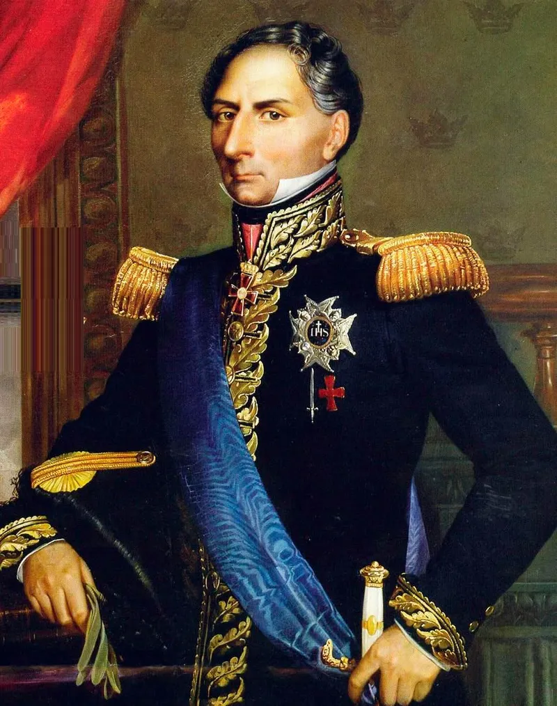 Portrait painting of King Karl Johan of Norway and Sweden in military uniform