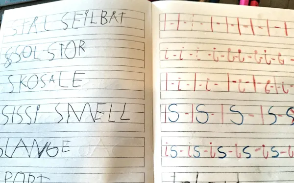 Norwegian schoolchildren in a classroom