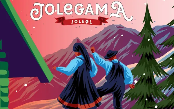 Traditional Norwegian beer in a glass