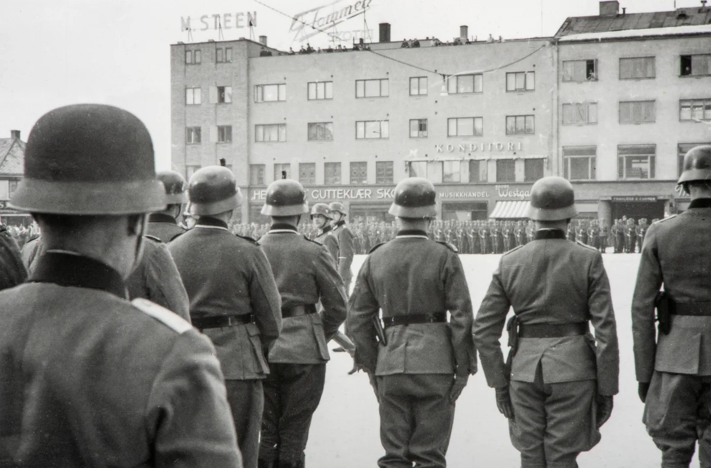 German Wehrmacht troops stationed in Hamar during the occupation of Norway