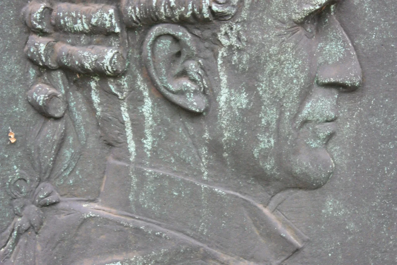 Portrait of Edward Theodore Salvesen painted by H. S. Gamley, displayed at Dean Cemetery