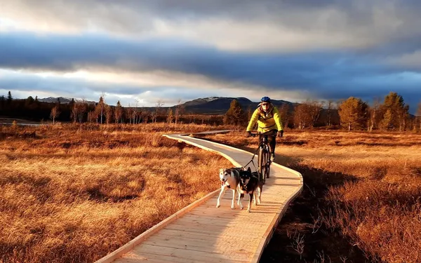Torpo village with mountains in Hallingdal