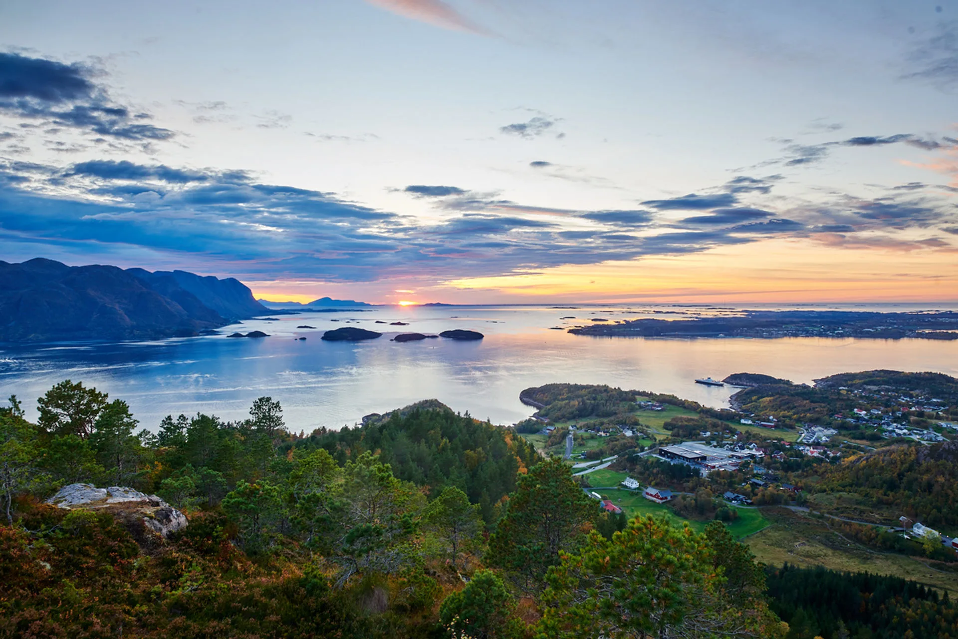 View of Julsundet on the Aukra mainland