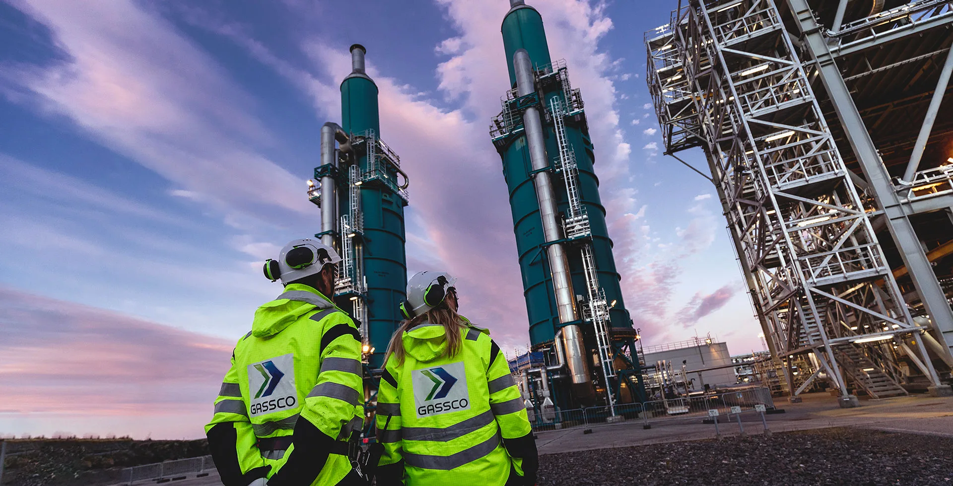 Aerial view of Nyhamna gas processing plant