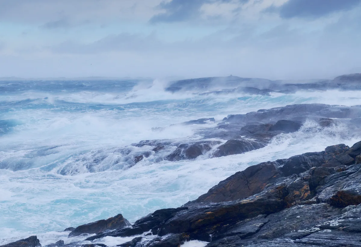 Stormy weather on the coast