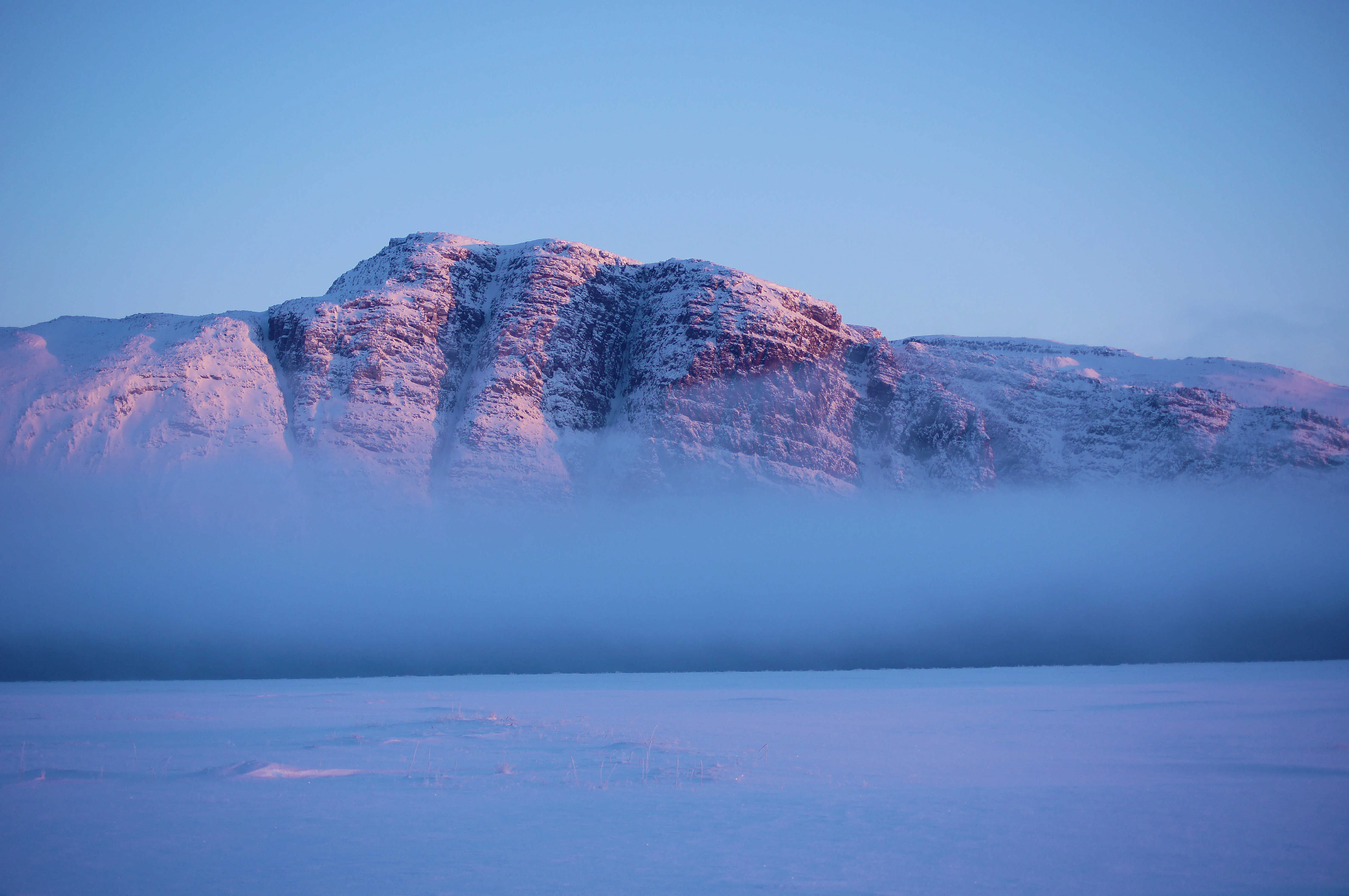View from the Austertana area towards the surrounding mountains and coastline