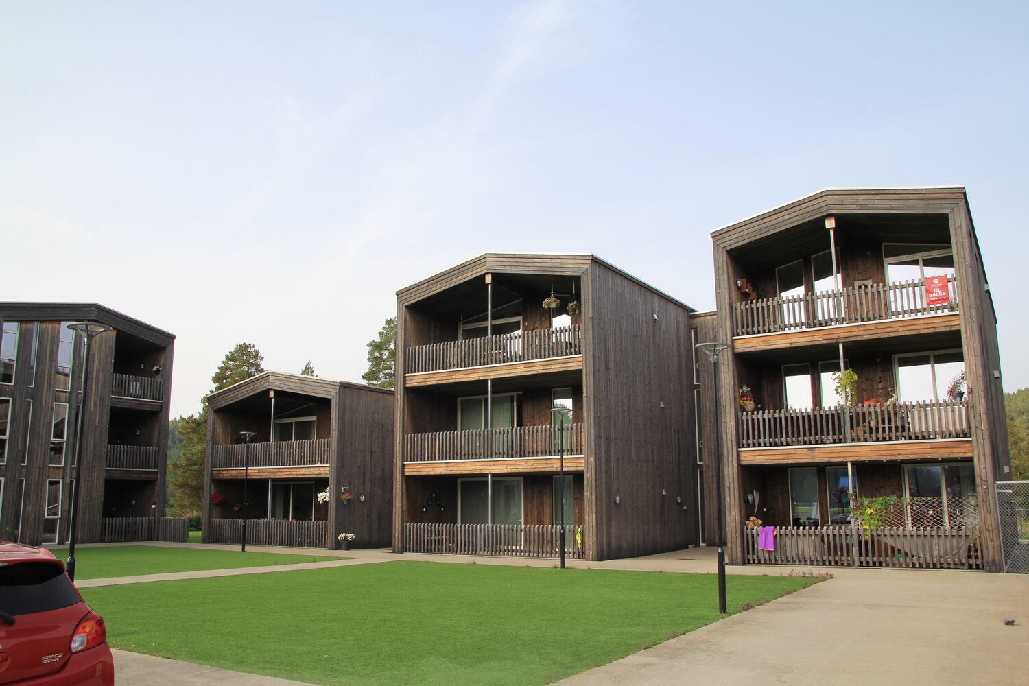 Birketveit village with modern CLT timber architecture