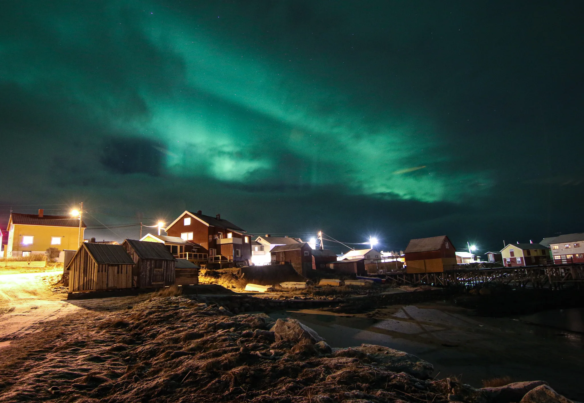 Houses along the fjord