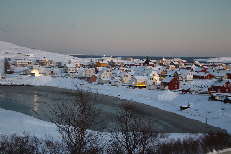 Bugøynes fishing village on the shores of Varangerfjord