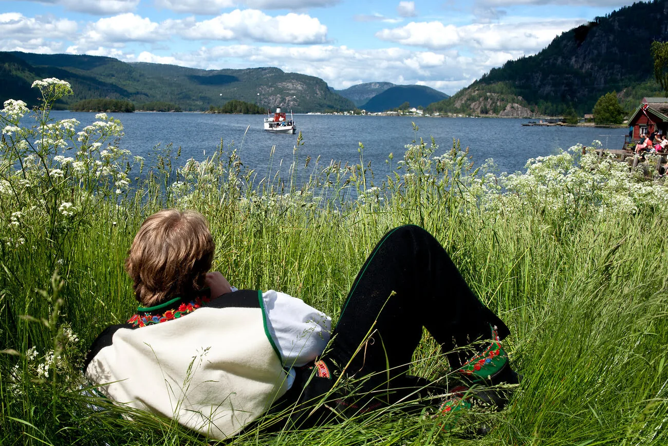 Young man in Setesdal bunad