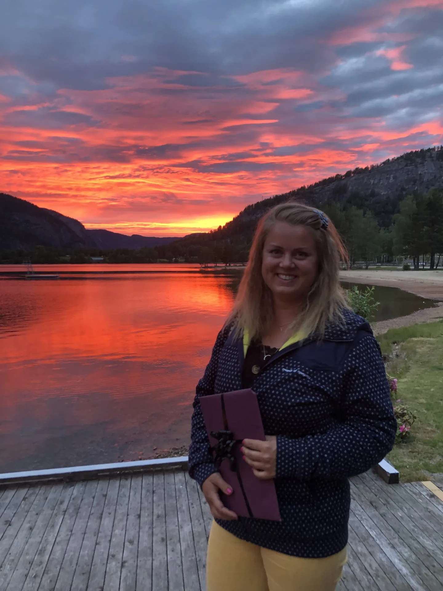 Hege Kristine Jore Gakkestad in the sunset