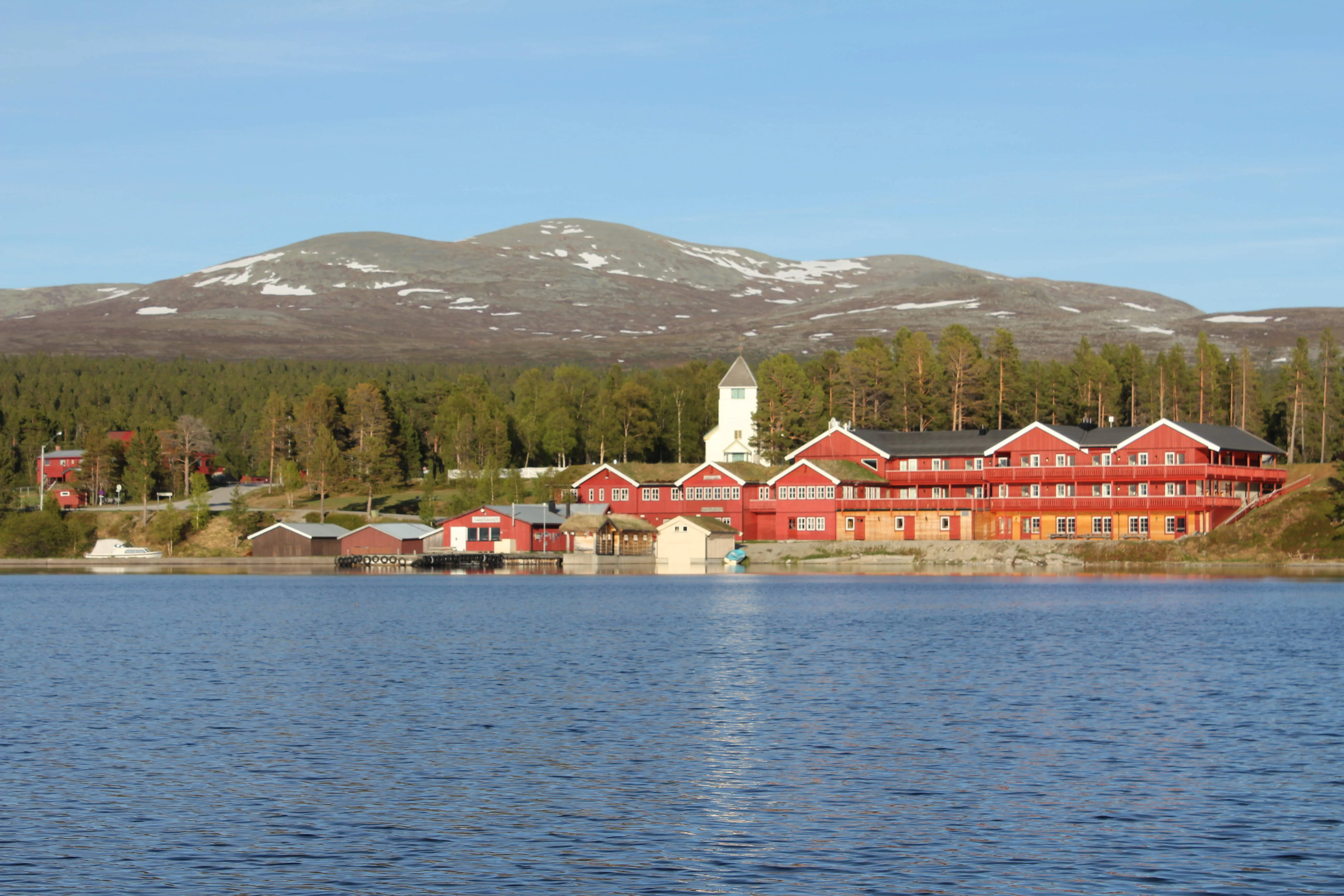 Elgå village view from a distance