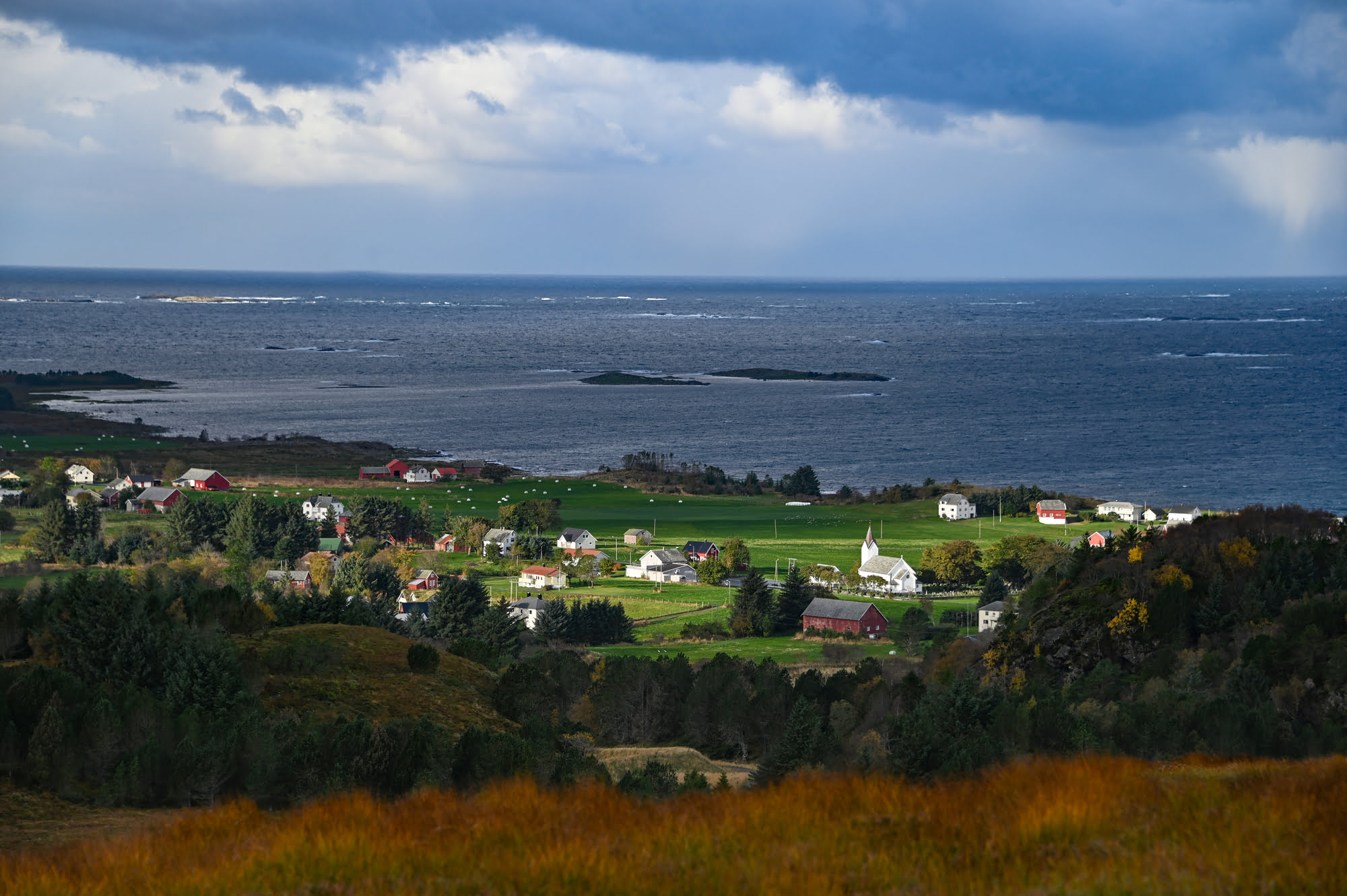 Fjørtofta island aerial view