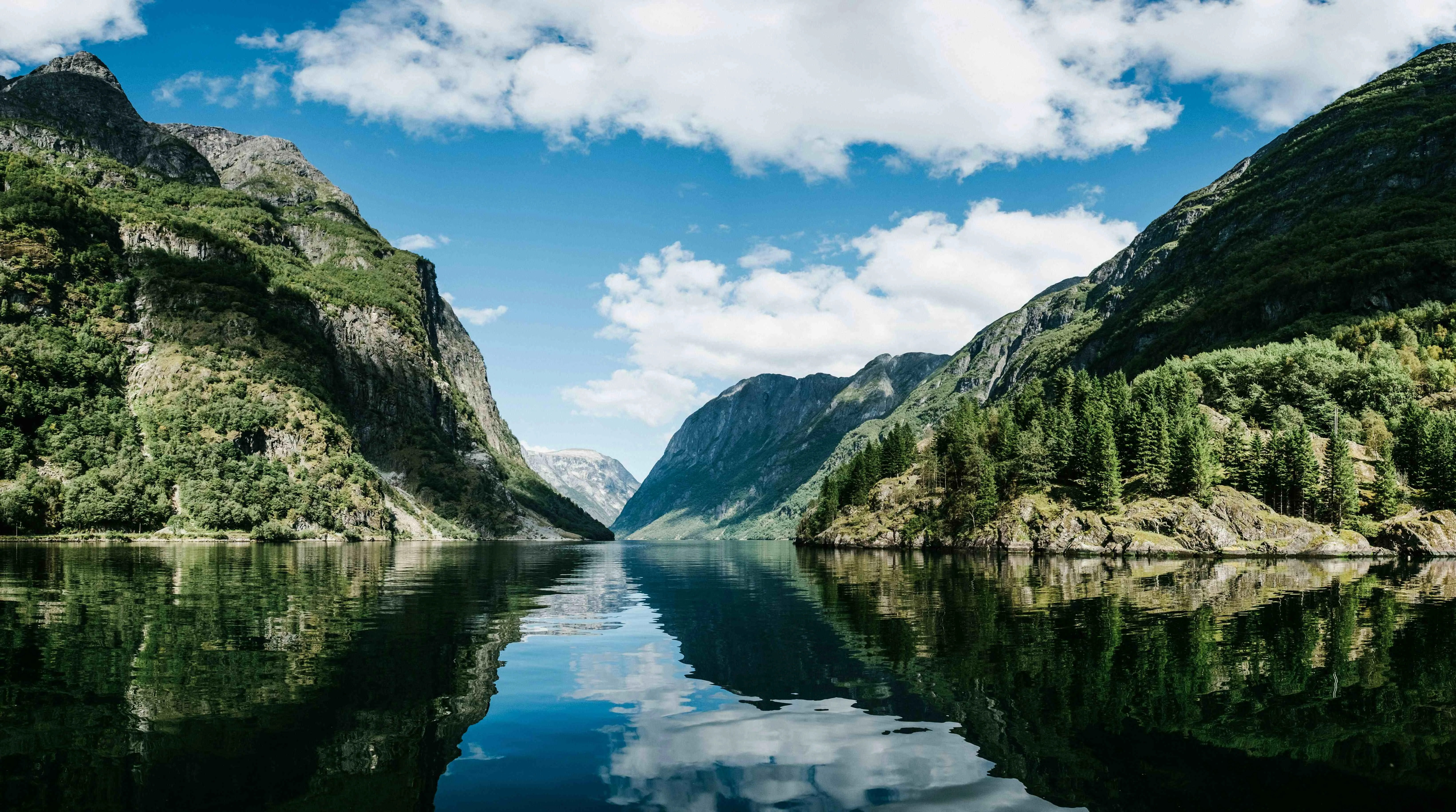 Dramatic mountain and fjord landscape near Gudvangen