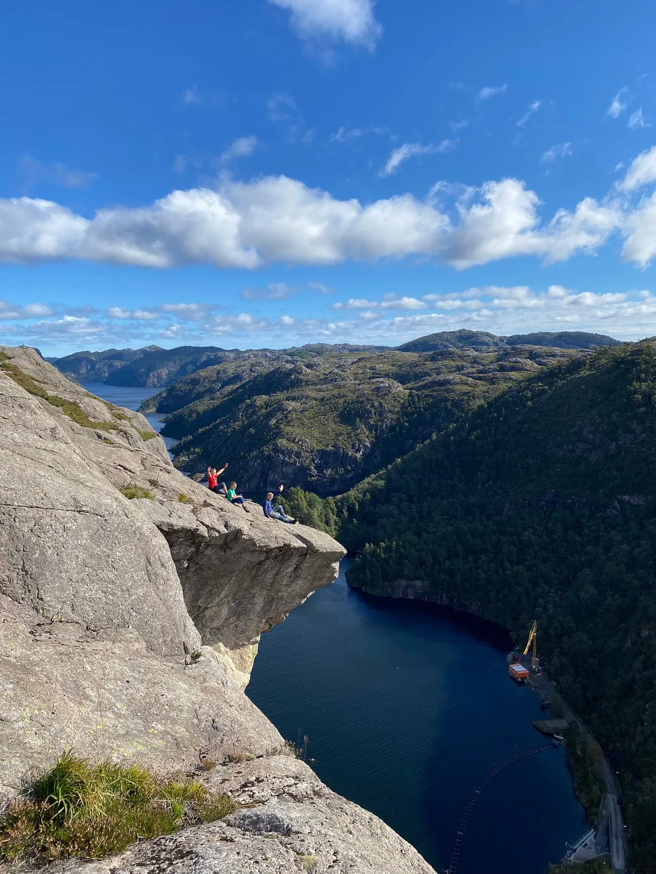 Hågåsen towers, a promontory on a mountaintop overlooking the fjord