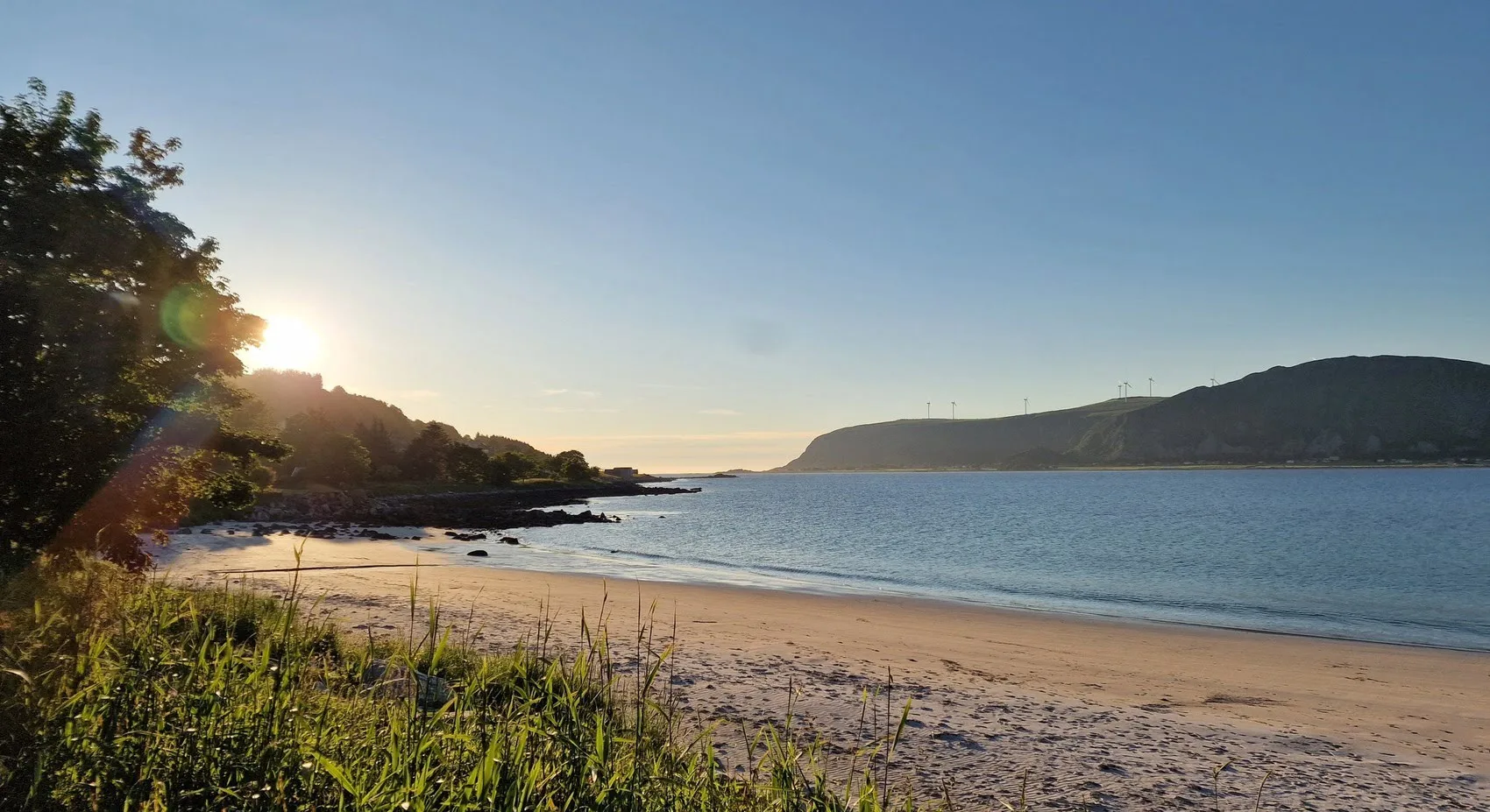 Golden hour on one of Lepsøya’s white sandy beaches