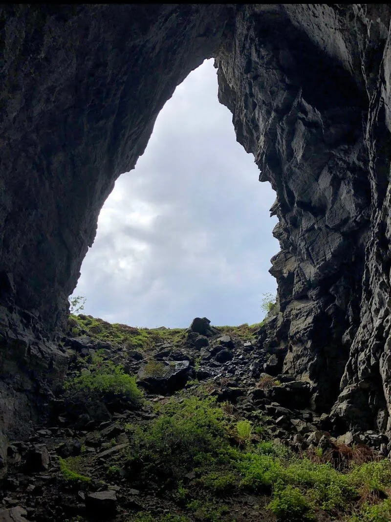 Rønstadhellaren, stretching 77 meters in length and soaring 13 meters high, is one of the largest sea caves in Europe