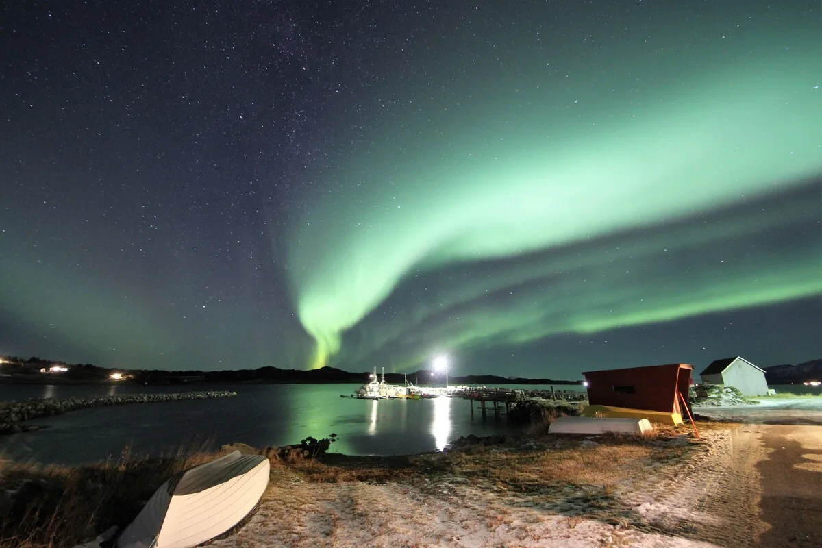 Northern lights over Horn