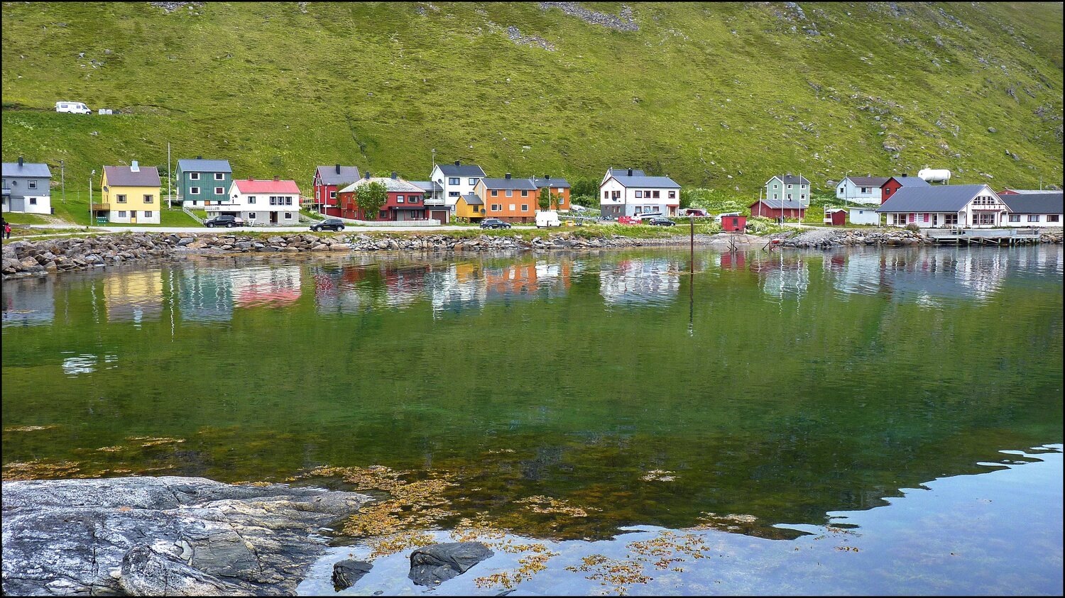 Skarsvåg fishing village panorama