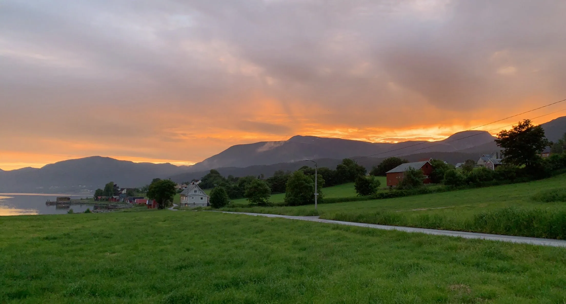 Tennfjord coastline in golden light