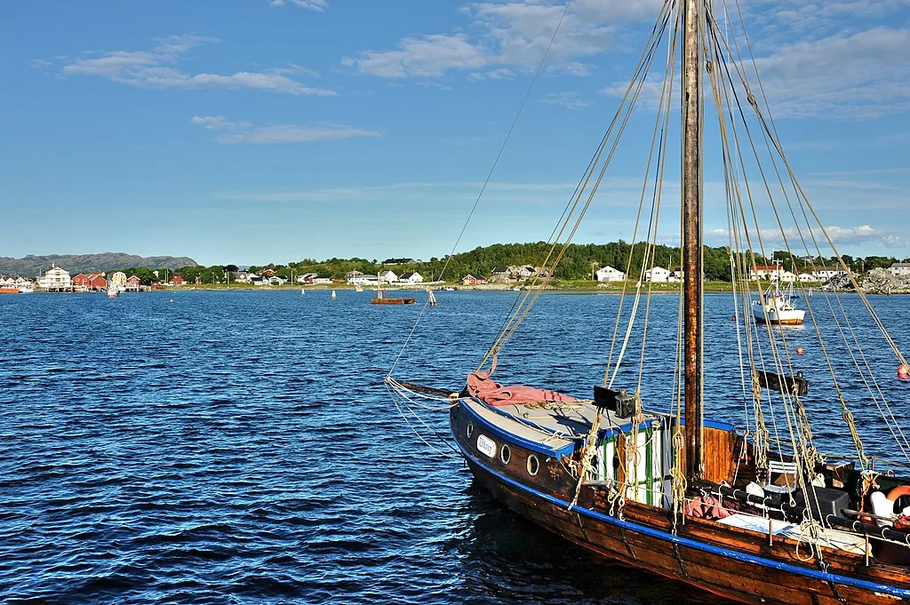Uthaug village view in Ørland, Trøndelag