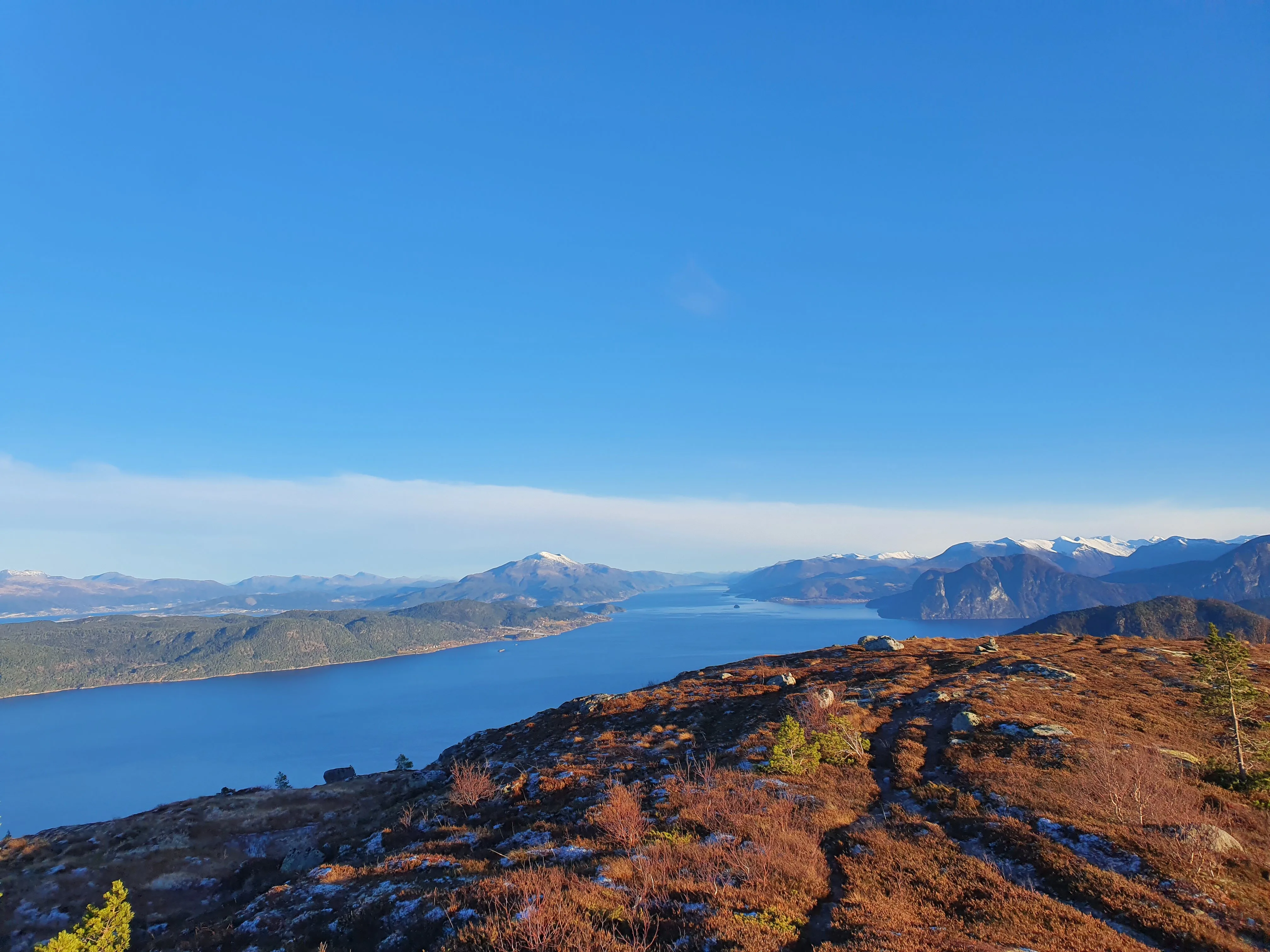 View over Tresfjorden from the Vikeplikt waterfront